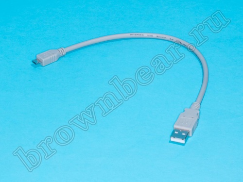 Кабель USB, тип А - micro USB, вилка-вилка, 0.3 метра фото 2
