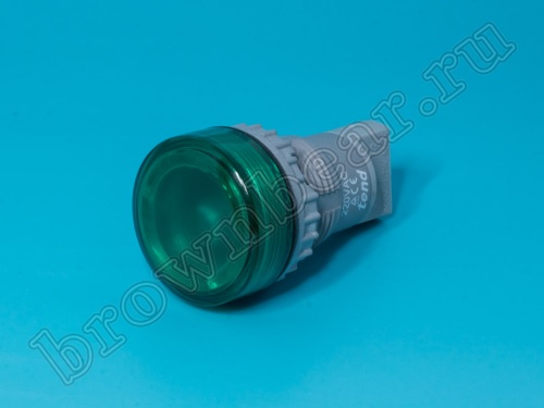 Сигнальная лампа d 30 мм, зеленая фото 2