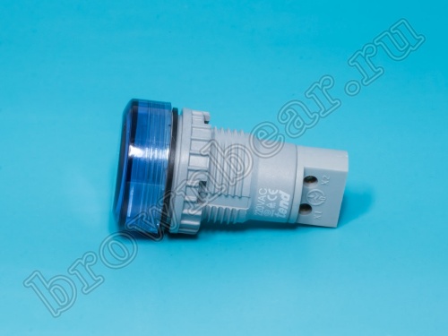 Сигнальная лампа d 30 мм, синяя фото 4