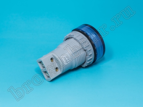 Сигнальная лампа d 30 мм, синяя фото 3