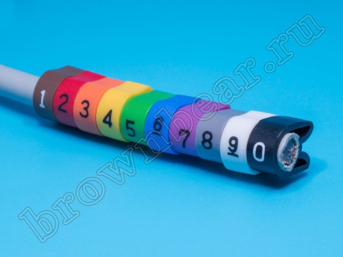 Маркер цифра 7 d=5,2-10мм, фиолетовый, упак.20 шт. KSS фото 4
