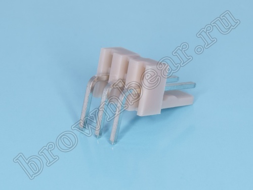 Разъем питания 3 контакта, вилка на плату, прямой угол, шаг 2.54 мм WF-3R фото 3