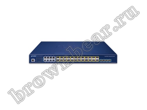 SGS-6310-16S8C4XR Управляемый L3 стекируемый коммутатор Planet, 16 портов 100/1000Мбит/с SFP, 8 портов TP/SFP combo 1000Мбит/с, 4 порта SFP+ 10Гбит/с фото 2
