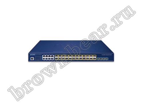 SGS-6310-16S8C4XR Управляемый L3 стекируемый коммутатор Planet, 16 портов 100/1000Мбит/с SFP, 8 портов TP/SFP combo 1000Мбит/с, 4 порта SFP+ 10Гбит/с фото 3
