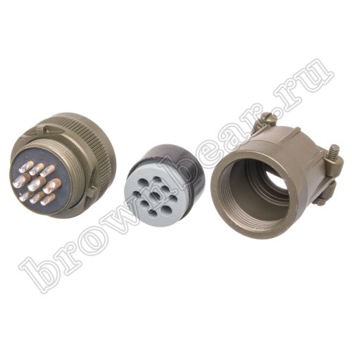 Разъём Amphenol серии MS, 9 контактов, розетка на кабель, тип 20, резьбовой MS3106E-20-18S фото 6