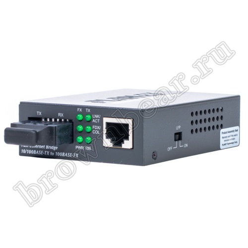 FT-802 Неуправляемый медиаконвертер 1 порт 100Мб/с + 1 порт 100Мб/с SС