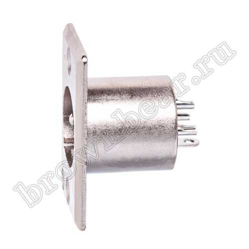 Разъём микрофонный XLR, штекер на приборный блок, 3 контакта AUD-81 фото 3