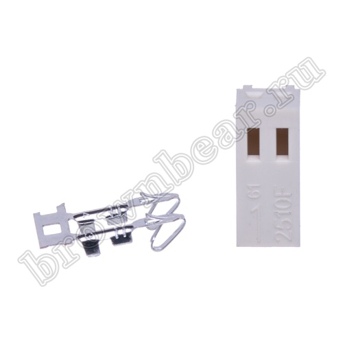 Разъем питания 2 контакта, гнездо на кабель, шаг 2.54 мм HU-2 фото 5