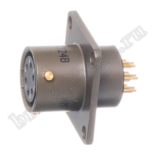 Разъём Amphenol серии 62IN, 6 контактов, розетка на блок, тип 10, байонетный 62IN-12E-10-6S фото 2