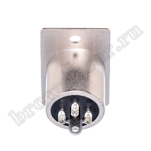 Разъём микрофонный XLR, штекер на приборный блок, 3 контакта AUD-81 фото 4