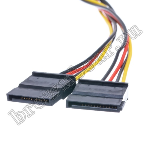 Переходник питания для HDD/SSD, Molex - 2 SATA GCSATA-2 фото 2
