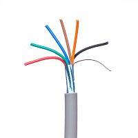 Кабель сигнальный коммуникационный 6 проводов, 24AWG, бухта 50м, экранированный, серый SIN YU