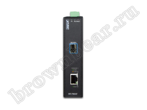 IXT-705AT Промышленный неуправляемый медиаконвертер Planet 1 порт 10G/5G/2.5G/1G/100M, 1 порт SFP+ 10Гб/с фото 3