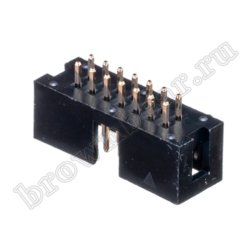 Разъем IDC 2х7 вилка на плату, шаг 2.54мм BH-14 фото 5