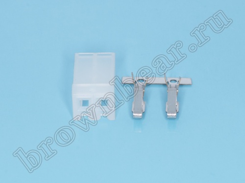 Разъем питания 2 контакта, гнездо на кабель, шаг 3.96 мм PHU-2 фото 4