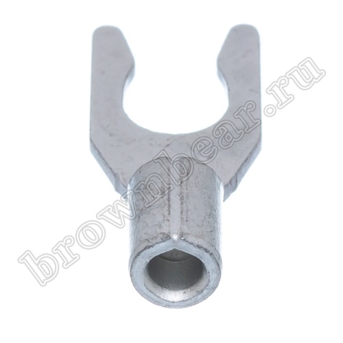 Клемма вилочная обжимная тип "U" 3.7 мм на провод 0.5 - 1.5 мм² с защелкой, неизолированная, кратно 100шт. TYL-1.25-3 фото 2