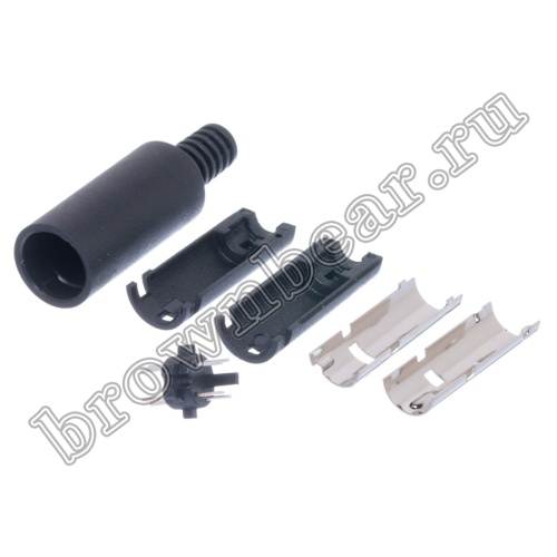 Вилка mini DIN 4 контакта на кабель, SVHS MDN-4M фото 2