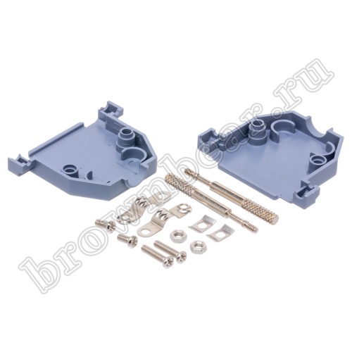 Корпус разъема D-SUB  25 контактов с удлиненными винтами, серый DPT-25C-G фото 6