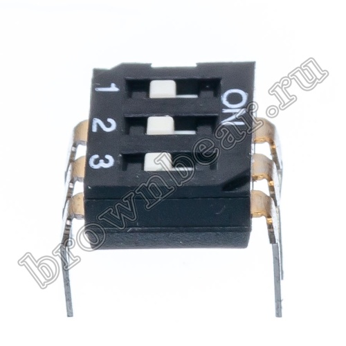 Переключатель Dip-Switch 3 контактных группы, монтаж в панель DIP  фото 5