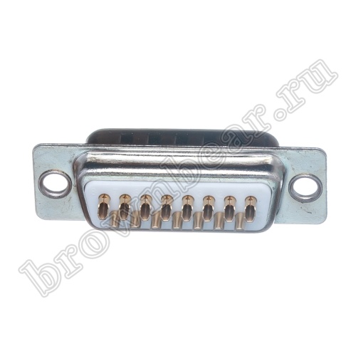 Разъем D-SUB 15 контактов, вилка на кабель, пайка DB-15M фото 3