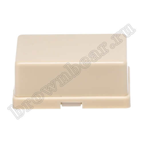 Розетка телефонная накладная двойная RJ-11, мини, бежевая  фото 2