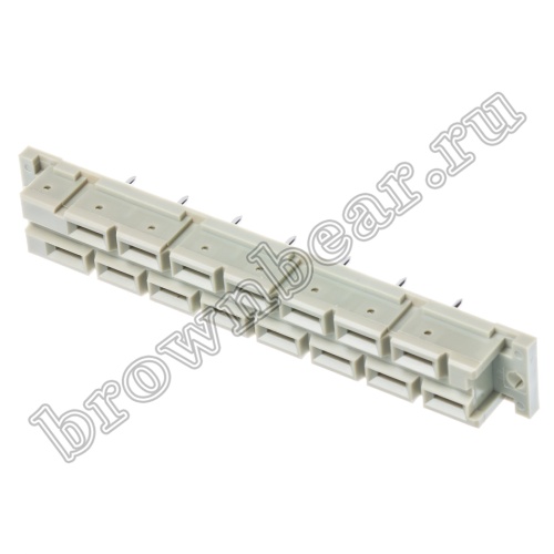 Разъём DIN 41612 H-15, 15 контактов, розетка, 2 ряда