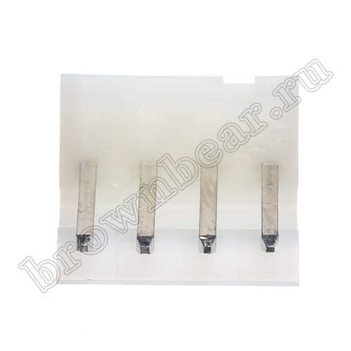 Разъем питания 4 контакта, вилка на плату, шаг 3.96 мм PWL-4 фото 3