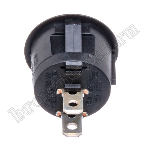 Выключатель клавишный (рокерный) круглый 220В, 2 контакта (on-off), d 20мм, красный SWR-21R фото 5