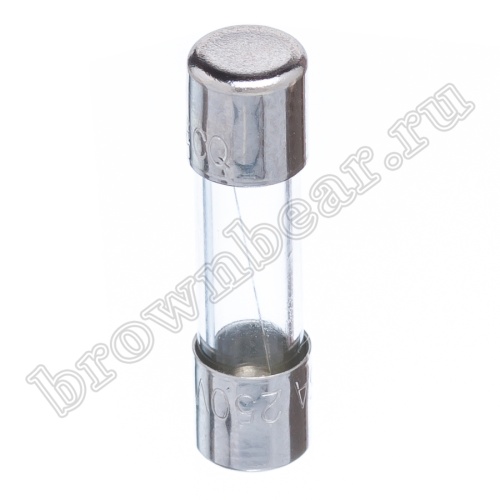 Предохранитель 5х20 мм, цилиндрический, стеклянный, быстрый, 2.5А/250В (GFE) фото 3