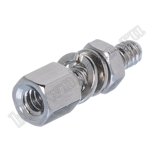 Винт шестигранный L=11мм для разъемов D-SUB, с внутренней резьбой 4-40 UNC, в комплекте гайка-шайба-гровер, упаковка 100шт. SCR-11/CA-0231 фото 5