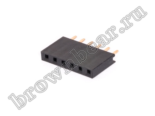 Разъем 1х6 гнездо на плату, шаг 2.54 мм
