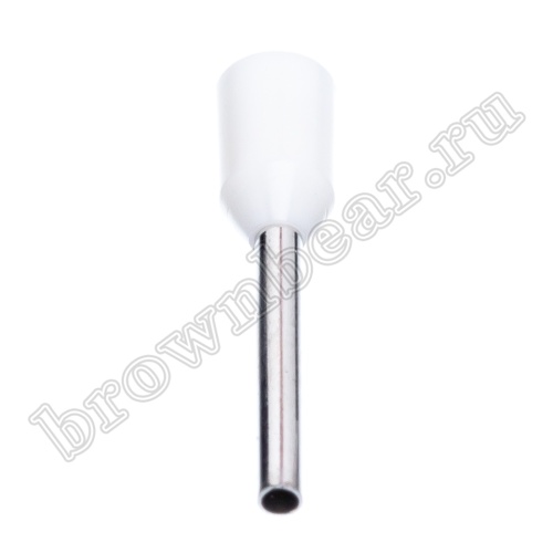 Кабельный наконечник штыревой втулочный изолированный НШВИ 10 мм, под опрессовку на провод 0.5 мм², упаковка 100шт. TIC-0.5-10 фото 2