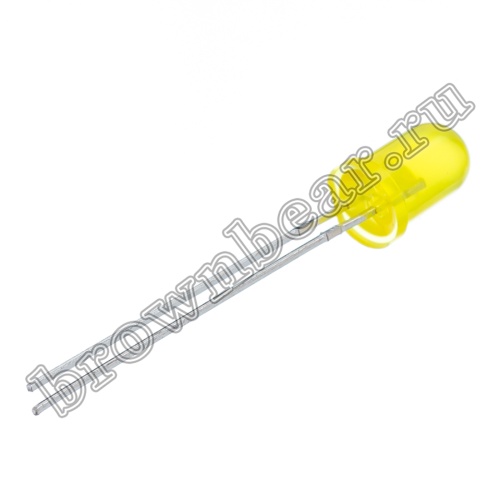 Светодиод индикаторный d=5мм, желтый, 15.0 mcd фото 4