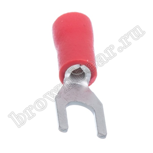 Клемма вилочная обжимная тип "U" 3.7 мм, на провод 0.25 - 1.5 мм², изолированная, кратно 100шт. TYI-1.25-3 фото 4