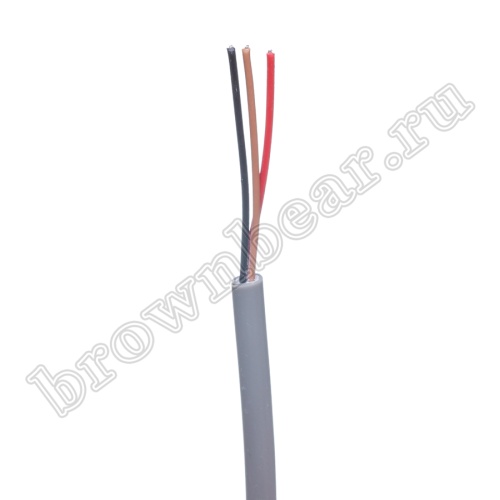 Кабель сигнальный коммуникационный 3 провода, 28AWG, бухта 50м, неэкранированный, серый SIN YU фото 2