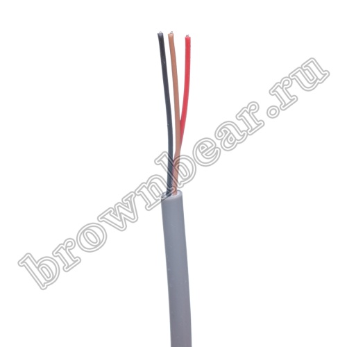 Кабель сигнальный коммуникационный 3 провода, 28AWG, бухта 50м, неэкранированный, серый SIN YU фото 2