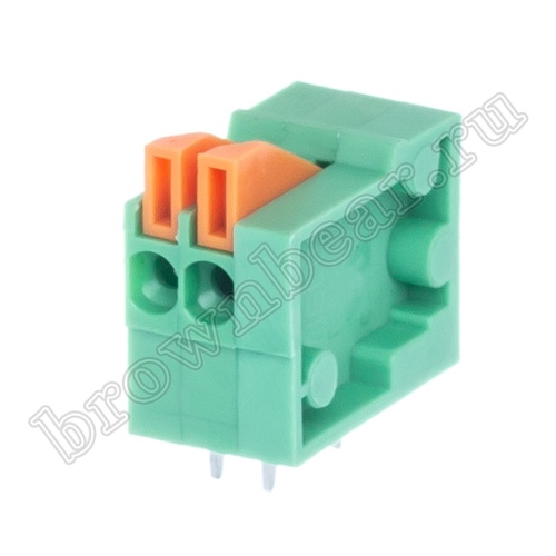 Клеммник нажимной на плату, 3 контакта, 2.54 мм, угловой TB-07AR