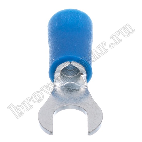 Клемма вилочная обжимная тип "U" 4.3 мм на провод 1.5 - 2.5 мм² круглая, изолированная, кратно 100шт. TYRI-2-4 фото 4