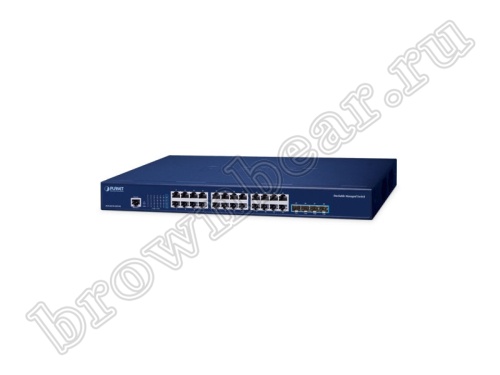 SGS-6310-24T4X Управляемый L3 стекируемый коммутатор Planet, 24 порта 10/100/1000Мбит/с, 4 порта SFP+ 10Гбит/с