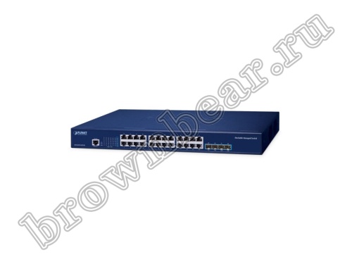 SGS-6310-24T4X Управляемый L3 стекируемый коммутатор Planet, 24 порта 10/100/1000Мбит/с, 4 порта SFP+ 10Гбит/с