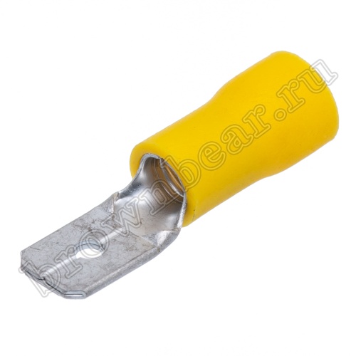 Клемма плоская обжимная 6.3 мм, вилка на провод 4.0 - 6.0 мм², изолированная, кратно 100шт., РПИ-П TAI-5.5M