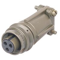 Разъём Amphenol серии MS, 3 контакта, розетка на кабель, тип 10SL, резьбовой MS3106E-10SL-3S