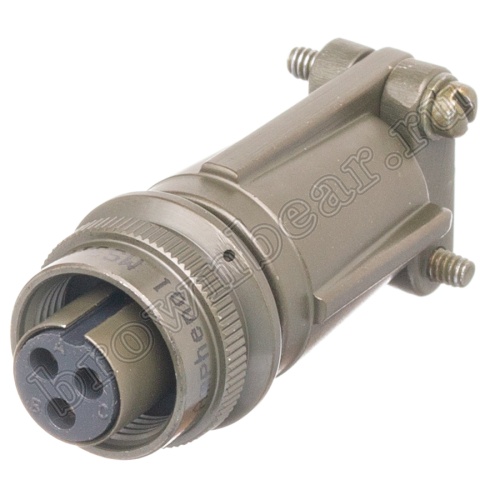 Разъём Amphenol серии MS, 3 контакта, розетка на кабель, тип 10SL, резьбовой MS3106E-10SL-3S