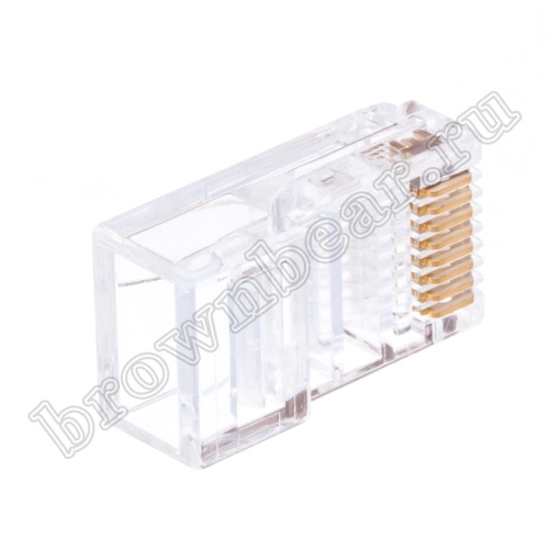 Разъём RJ-45 8P8C, для плоского кабеля, 3 зубца, тип Х TP-8P8C-S3 фото 4