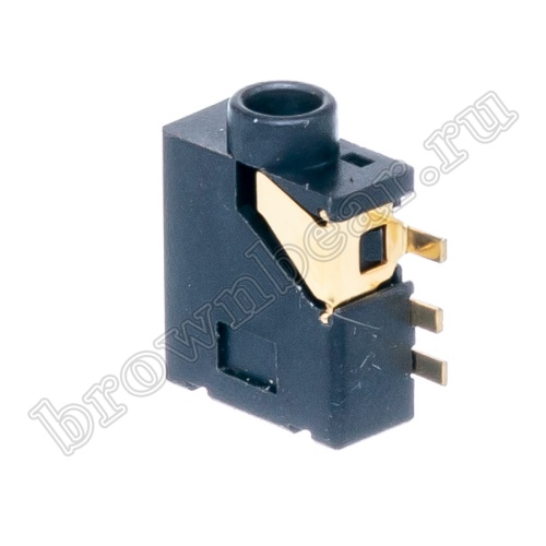 Разъём 2.5мм гнездо mini Jack на плату, поверхностный монтаж, стерео, 5 контактов AUB-35/2 фото 6