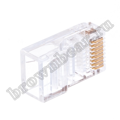 Разъём RJ-45 8P8C, для плоского кабеля, 3 зубца, тип Х TP-8P8C-S3 фото 4