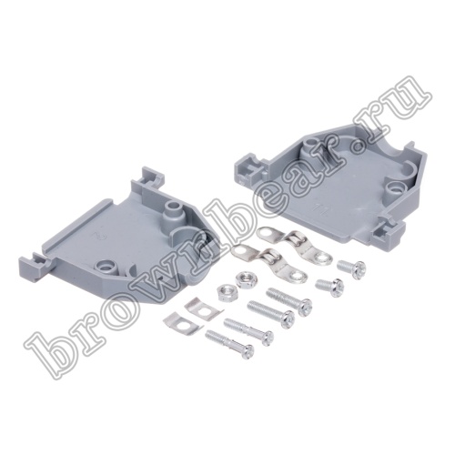Корпус разъема D-SUB 25 контактов, серый, тип 2 DP-25C-G фото 6