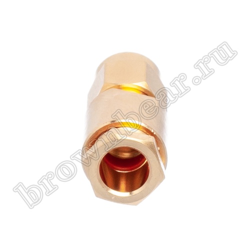 Разъем SMA штекер на кабель RG-58, пайка, Amphenol SMA1141C2-3GT50G-58U-50 фото 6