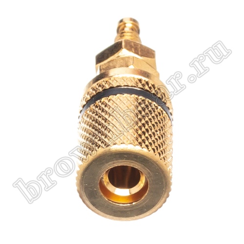 Клемма приборная позолоченная для разъема Banana, (гнездо), черная BPA-1B фото 3