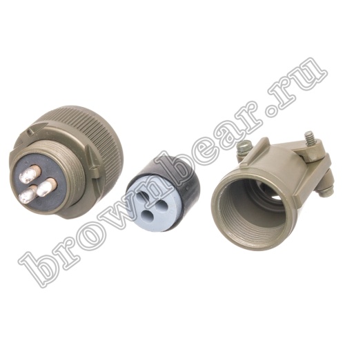 Разъём Amphenol серии MS, 3 контакта, розетка на кабель, тип 16, резьбовой MS3106E-16-10S фото 7